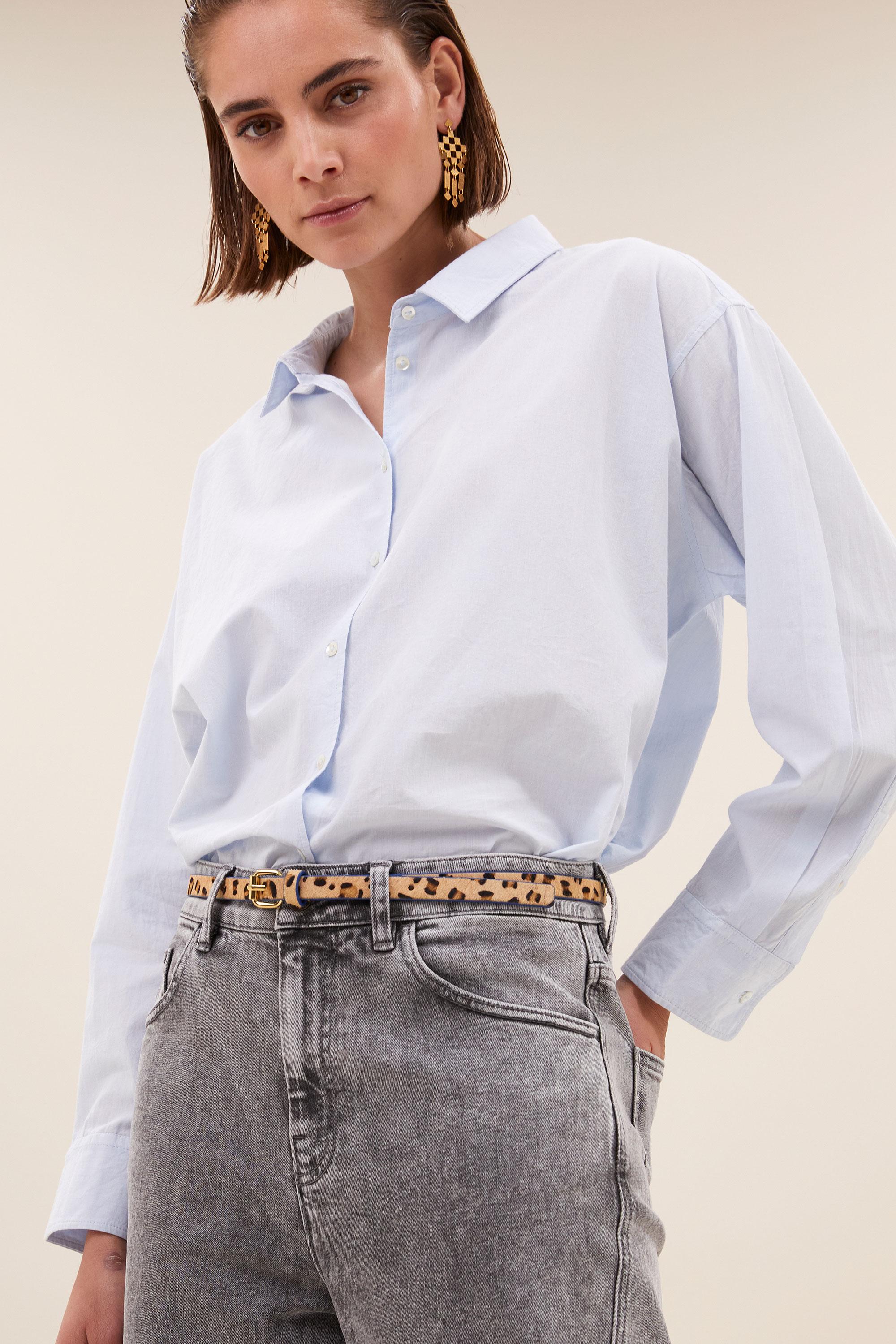 By-Bar Julie Leopard Belt Damen Gürtel Leder braun